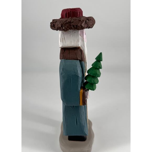 Hand-Carved Santa Figurine by Dave & Pat Justice #24 1998 Folk Art Christmas - Picture 7 of 12